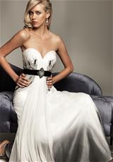 2012 Evenings By Allure Prom Dresses A403.  Available in White/Black